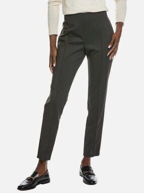 AKRIS Women's Green Solid Melissa Pleated Trouser Pants Size 8